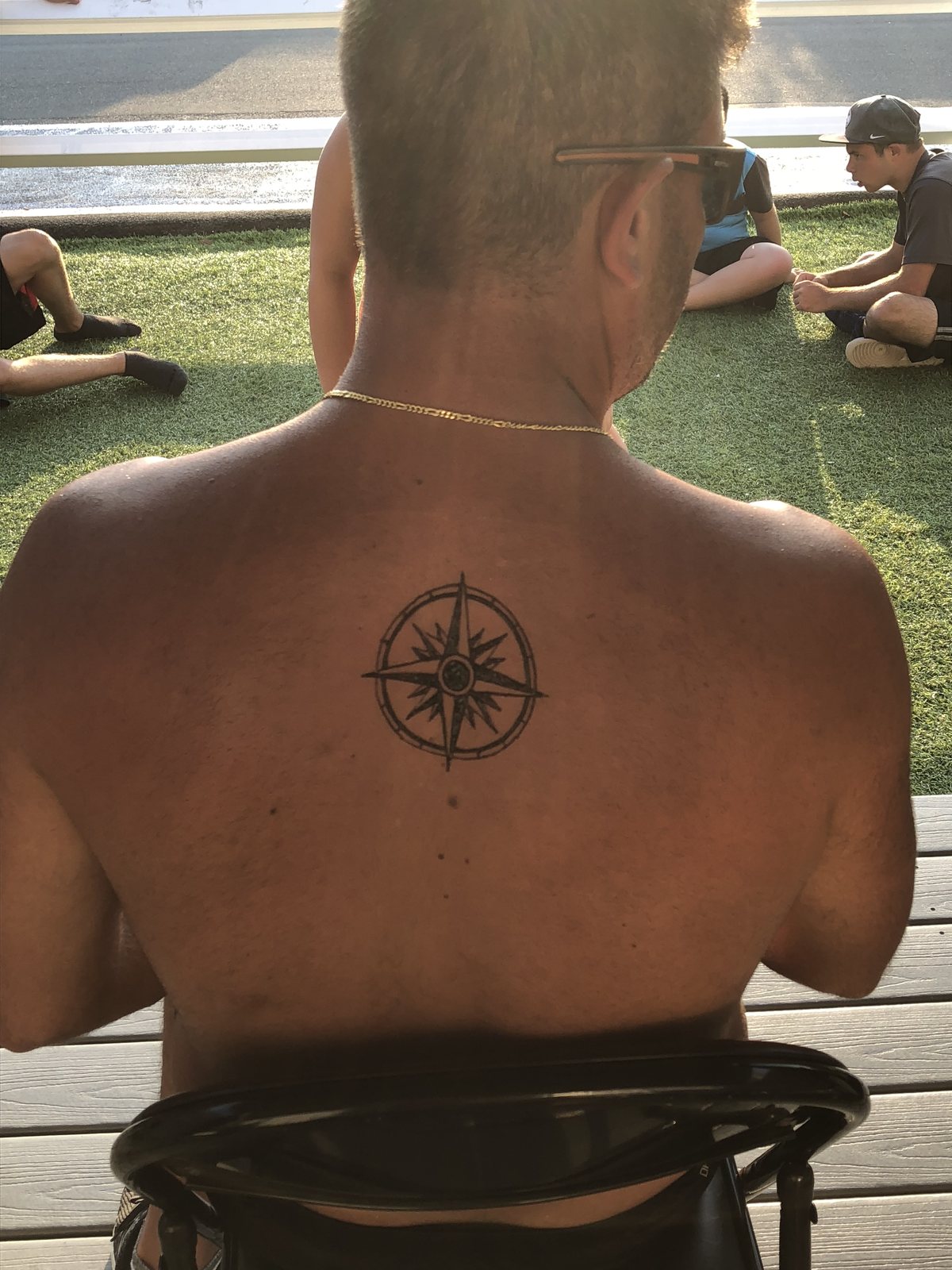 Detailed henna body art with flowing lines