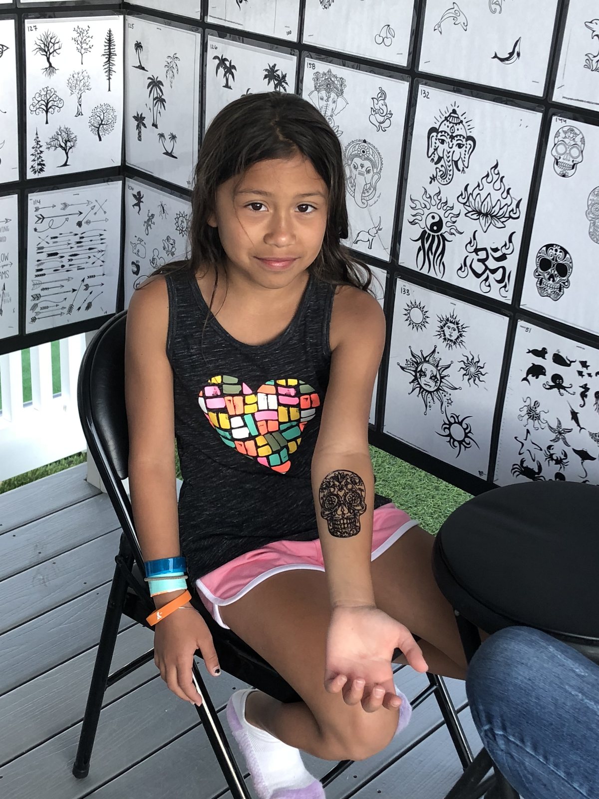 A fresh custom henna design ready to show off